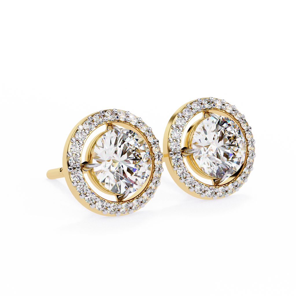 Éclat Royale Round-Cut Earrings