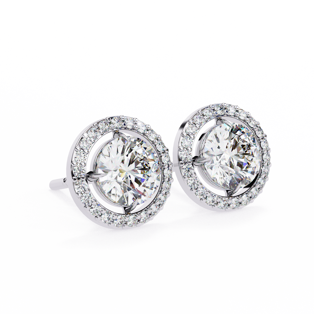 Éclat Royale Round-Cut Earrings