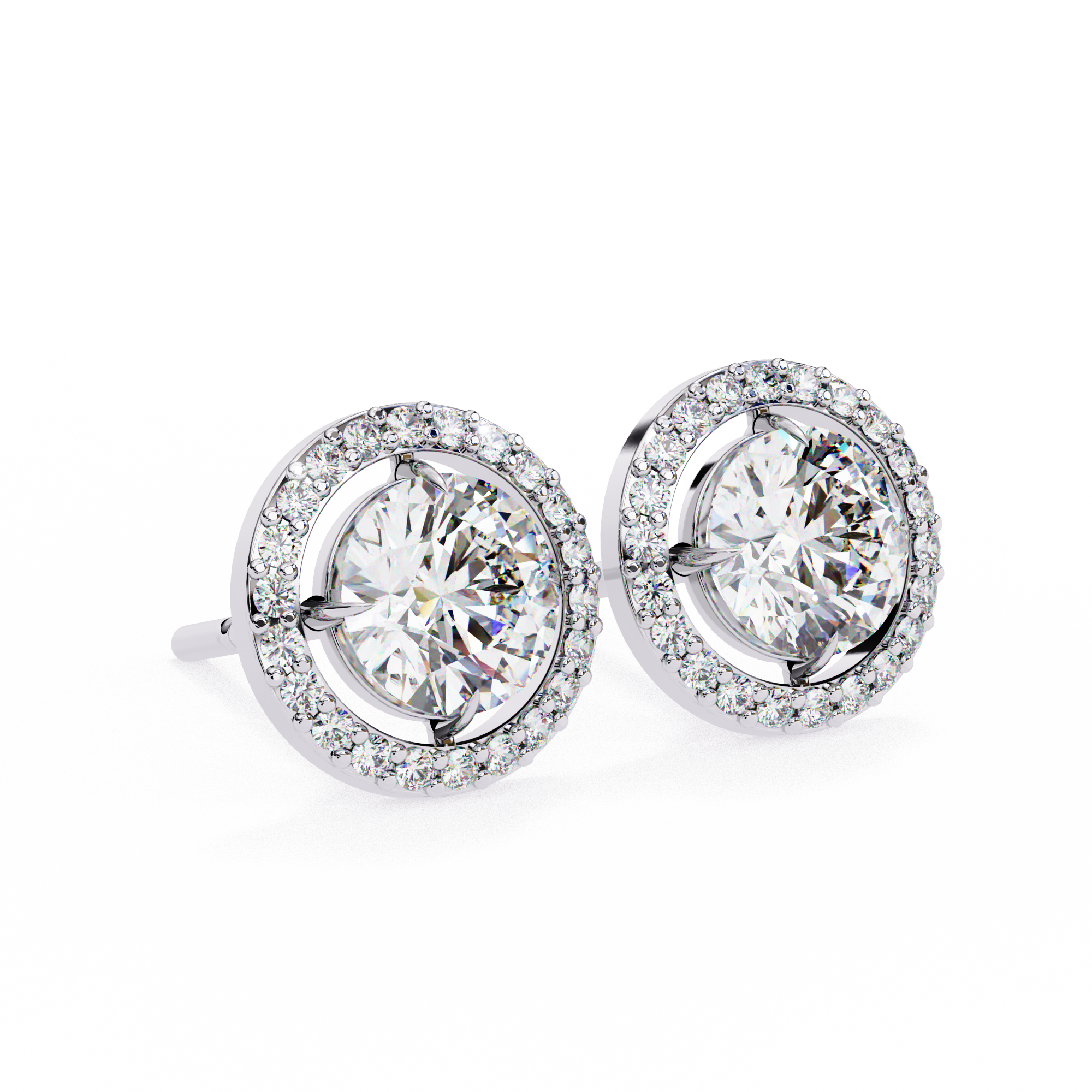 Éclat Royale Round-Cut Earrings
