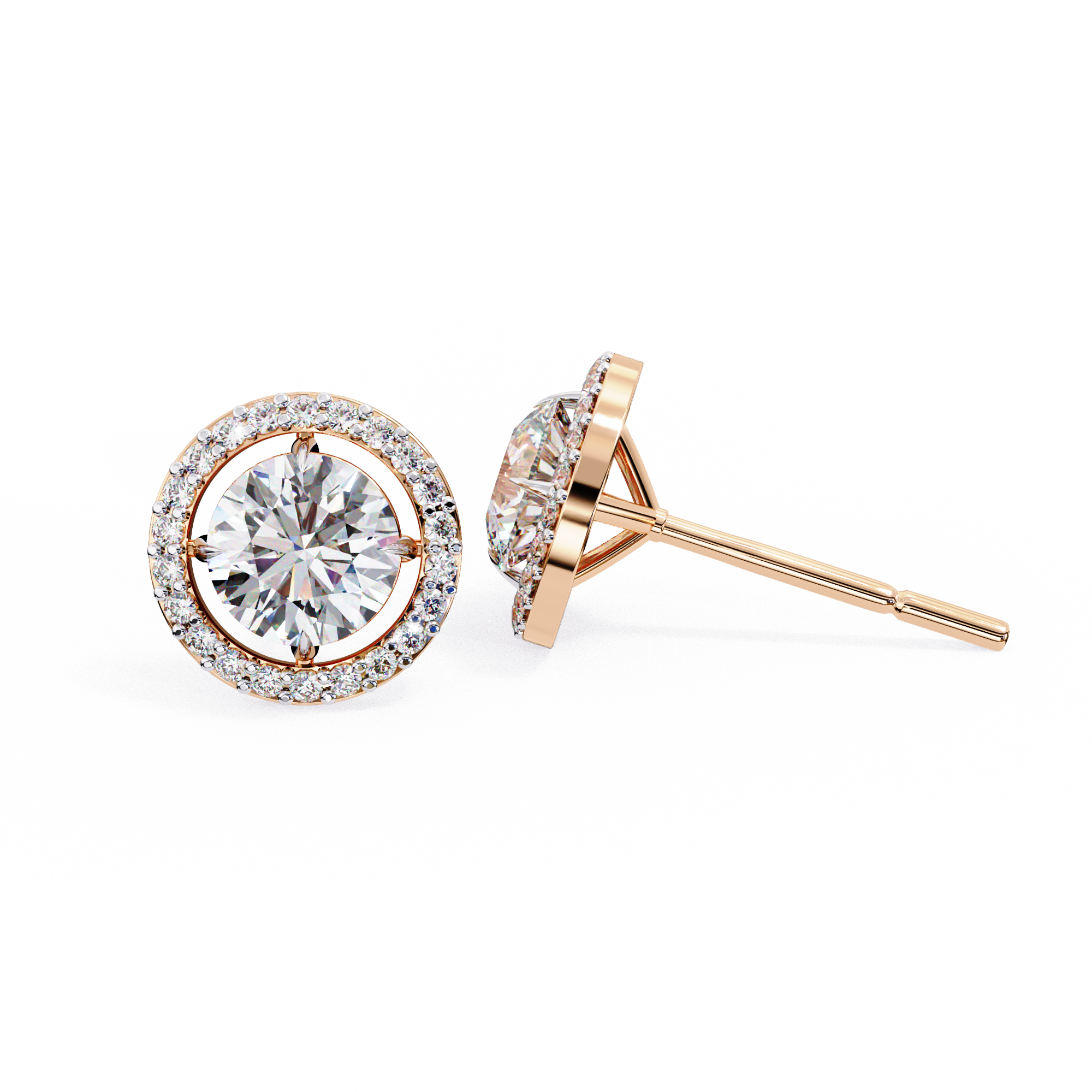 Éclat Royale Round-Cut Earrings