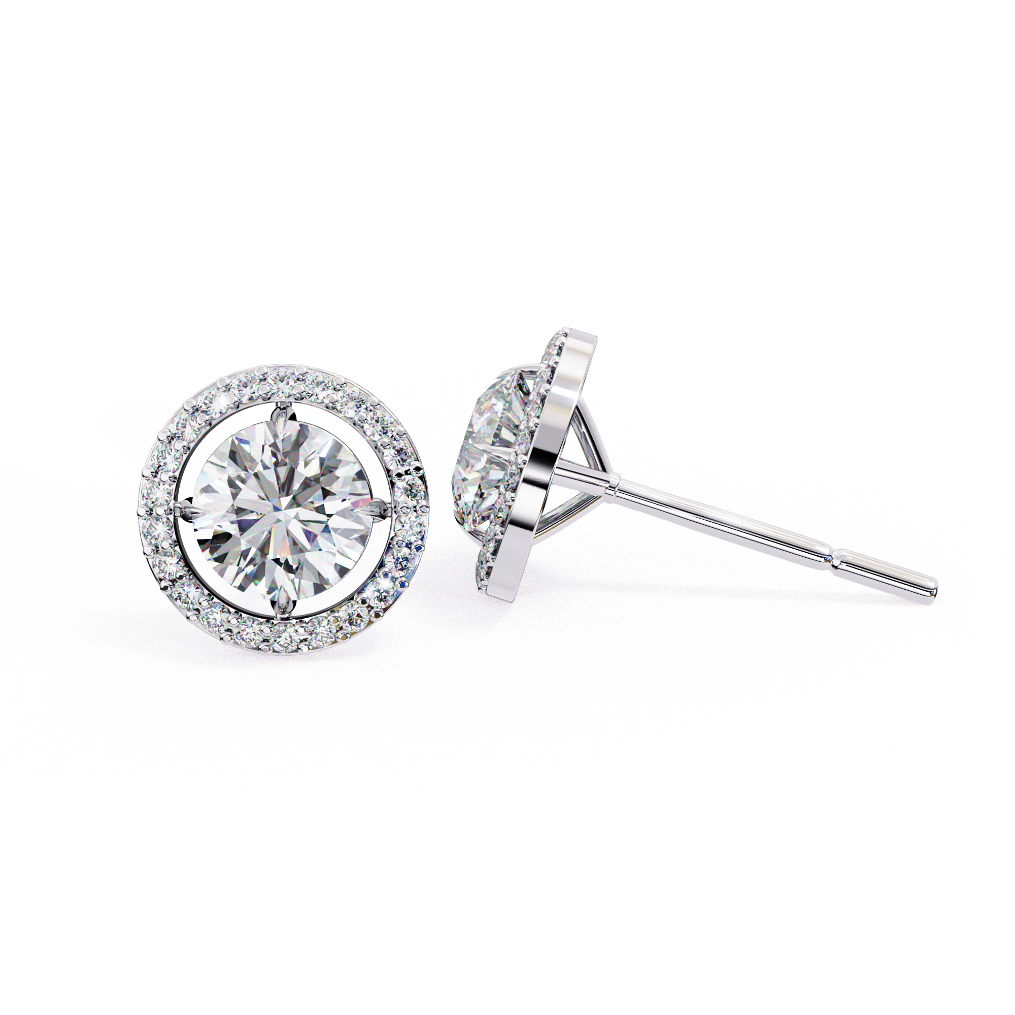 Éclat Royale Round-Cut Earrings