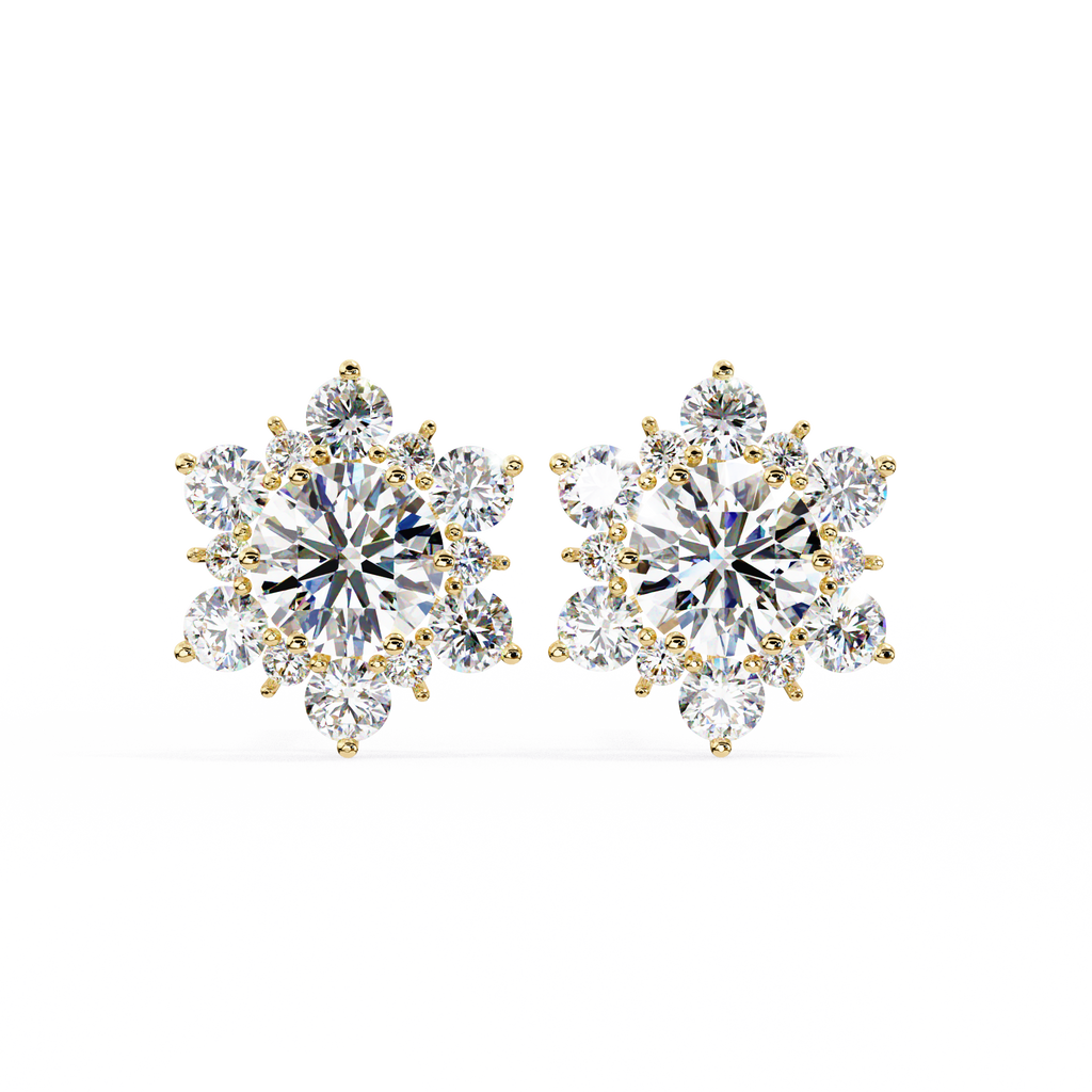 Fleur Diamond Stud Earrings
