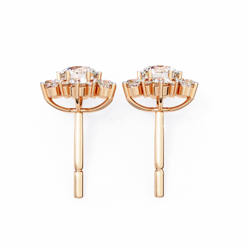 Fleur Diamond Stud Earrings