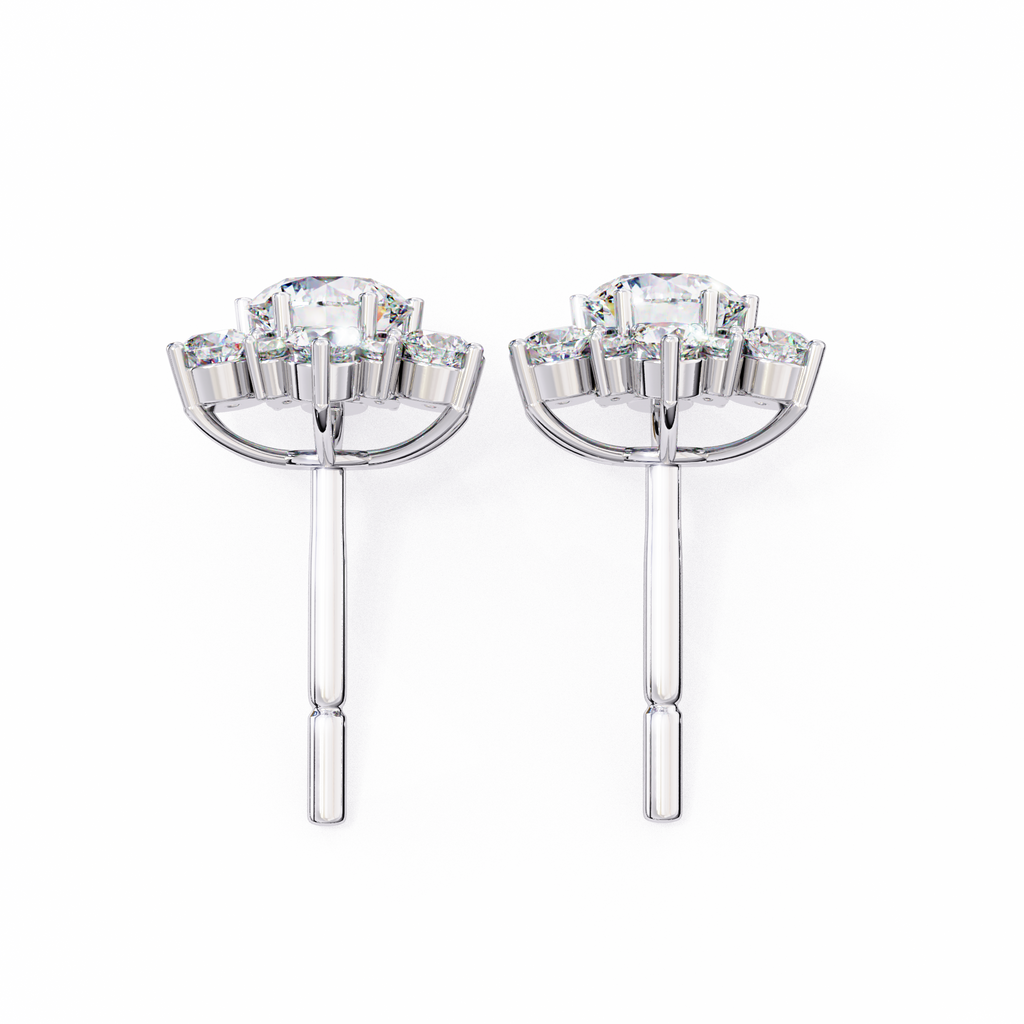 Fleur Diamond Stud Earrings