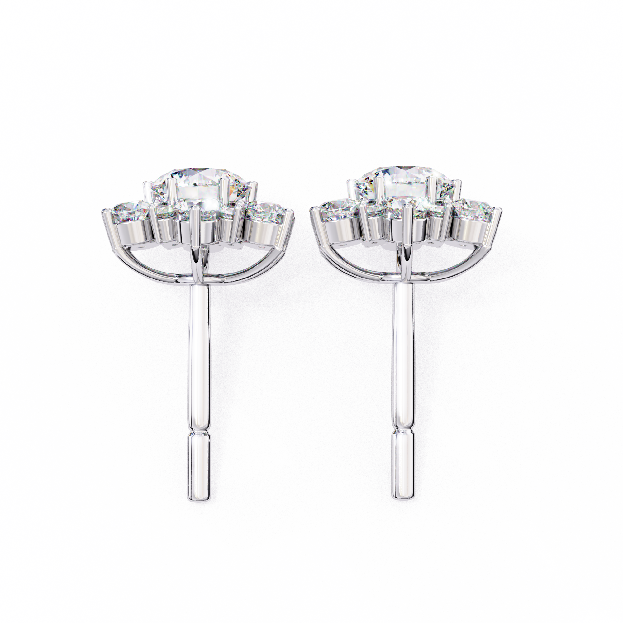 Fleur Diamond Stud Earrings