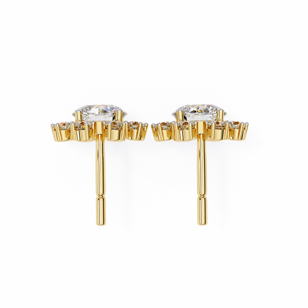 Éclat Fleur Diamond Stud Earrings