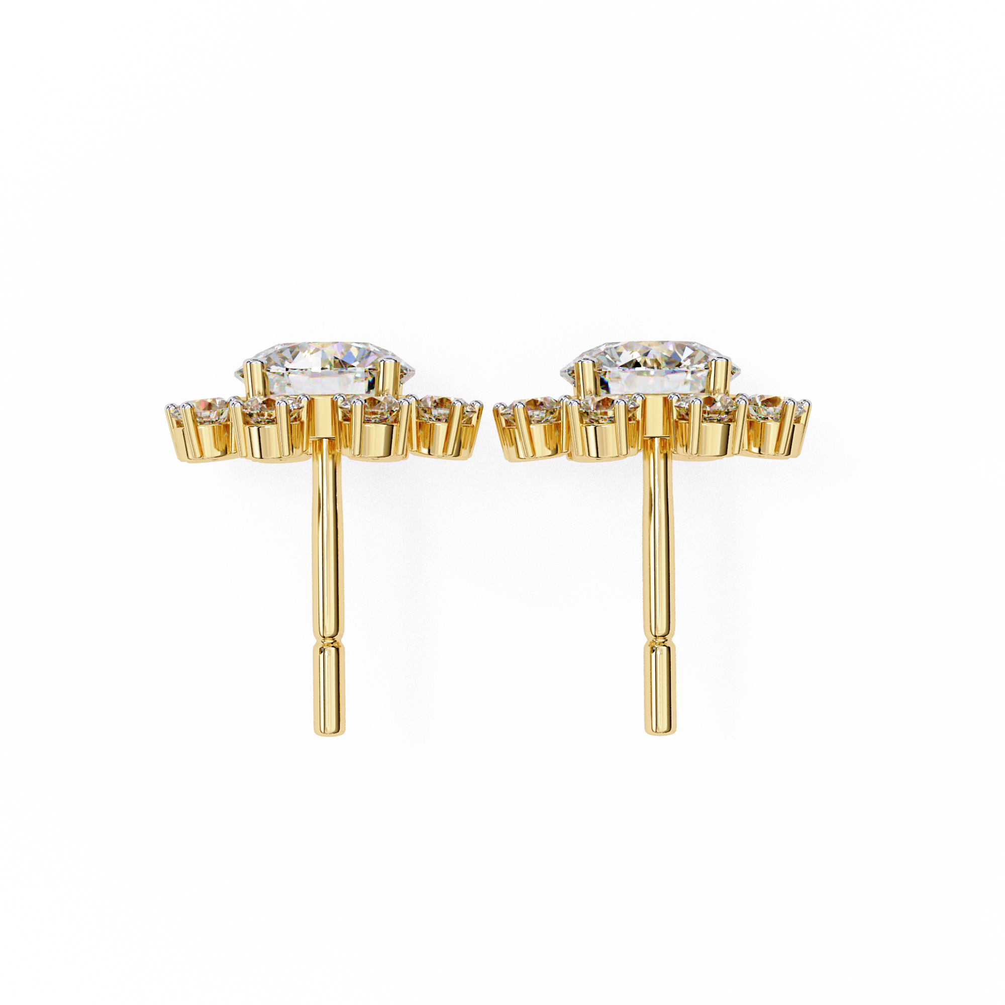 Éclat Fleur Diamond Stud Earrings