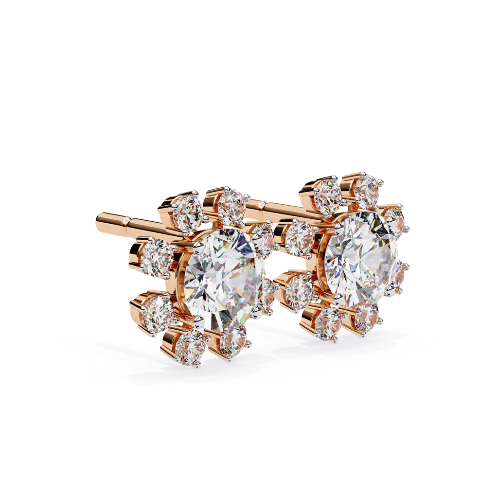 Éclat Fleur Diamond Stud Earrings