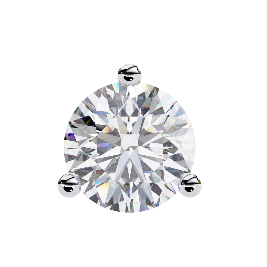 Round brilliant-cut earrings