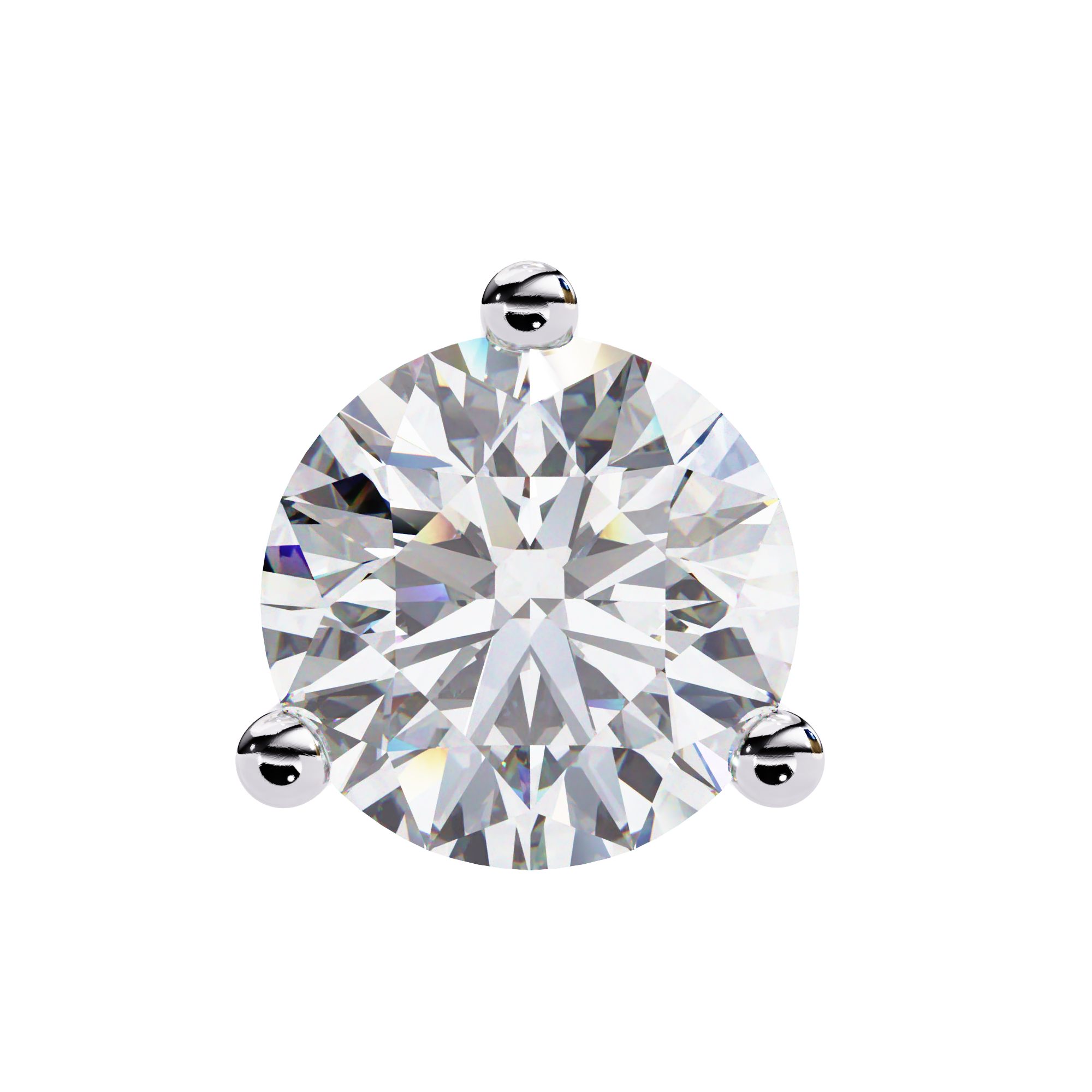 Round brilliant-cut earrings