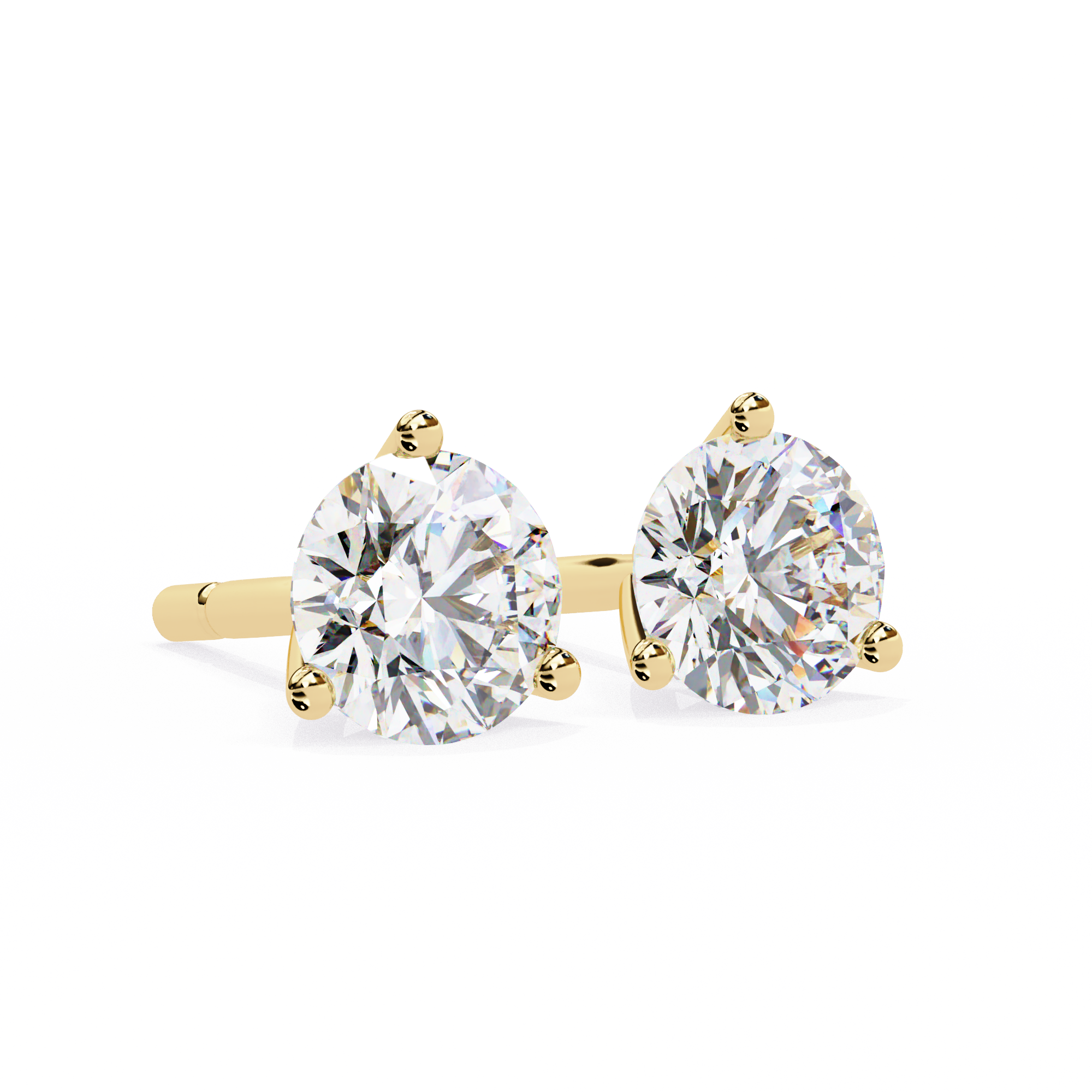 Round brilliant-cut earrings