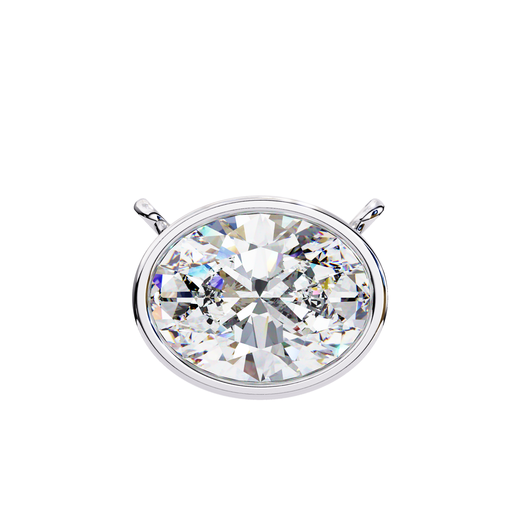 Aurelia Oval-Cut Diamond Pendant