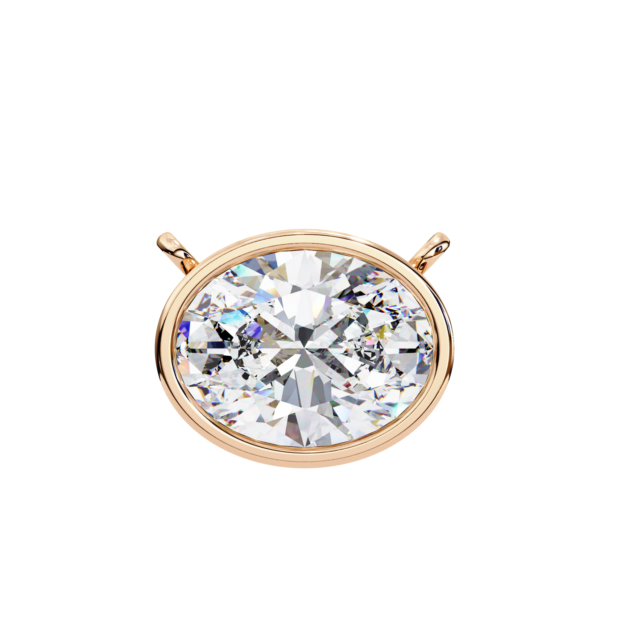 Aurelia Oval-Cut Diamond Pendant