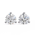 Round brilliant-cut earrings
