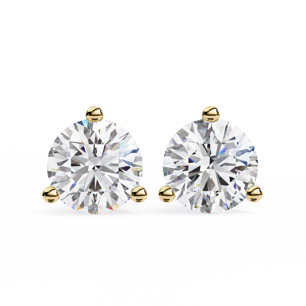 Round brilliant-cut earrings