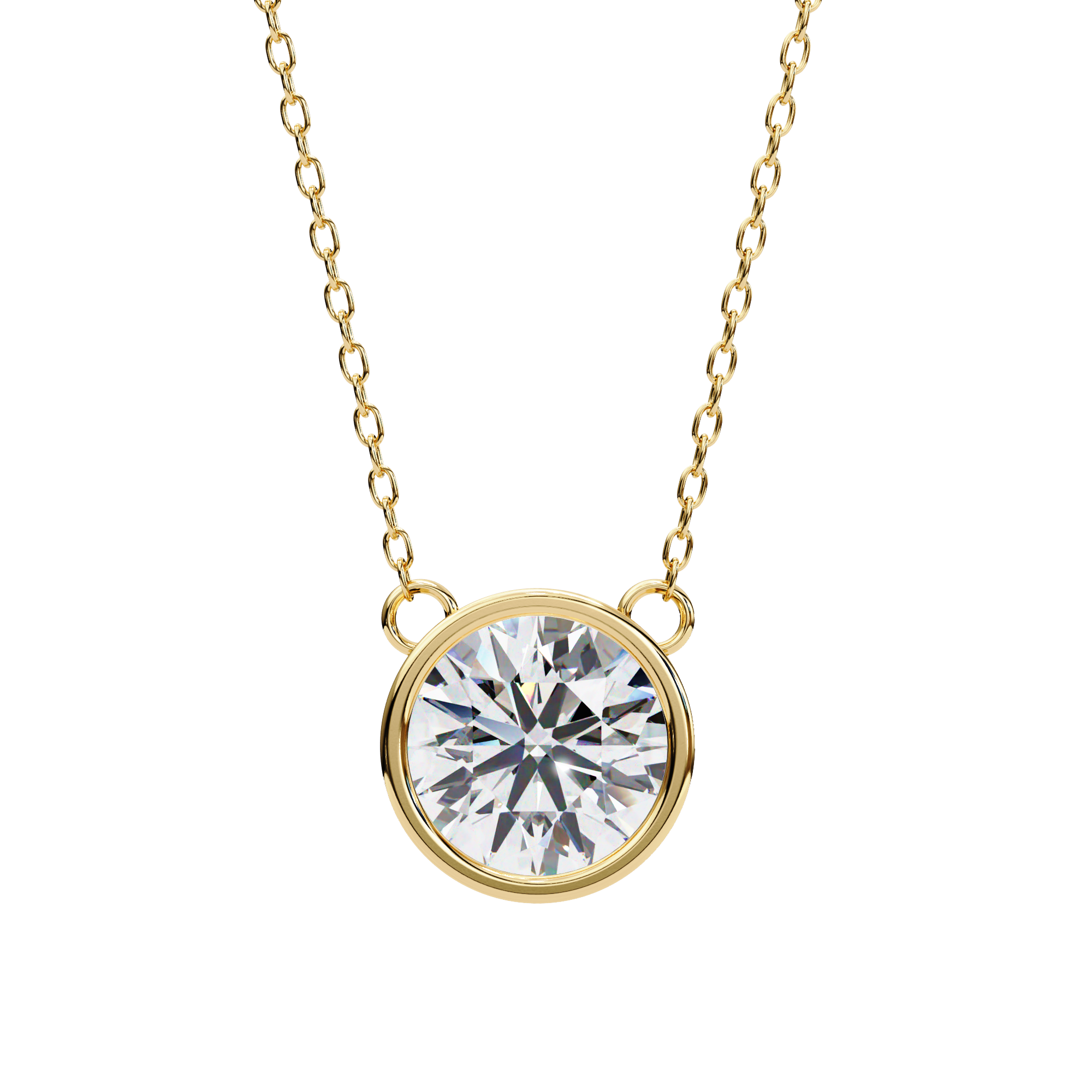 Aurelia Round-Cut Diamond Pendant