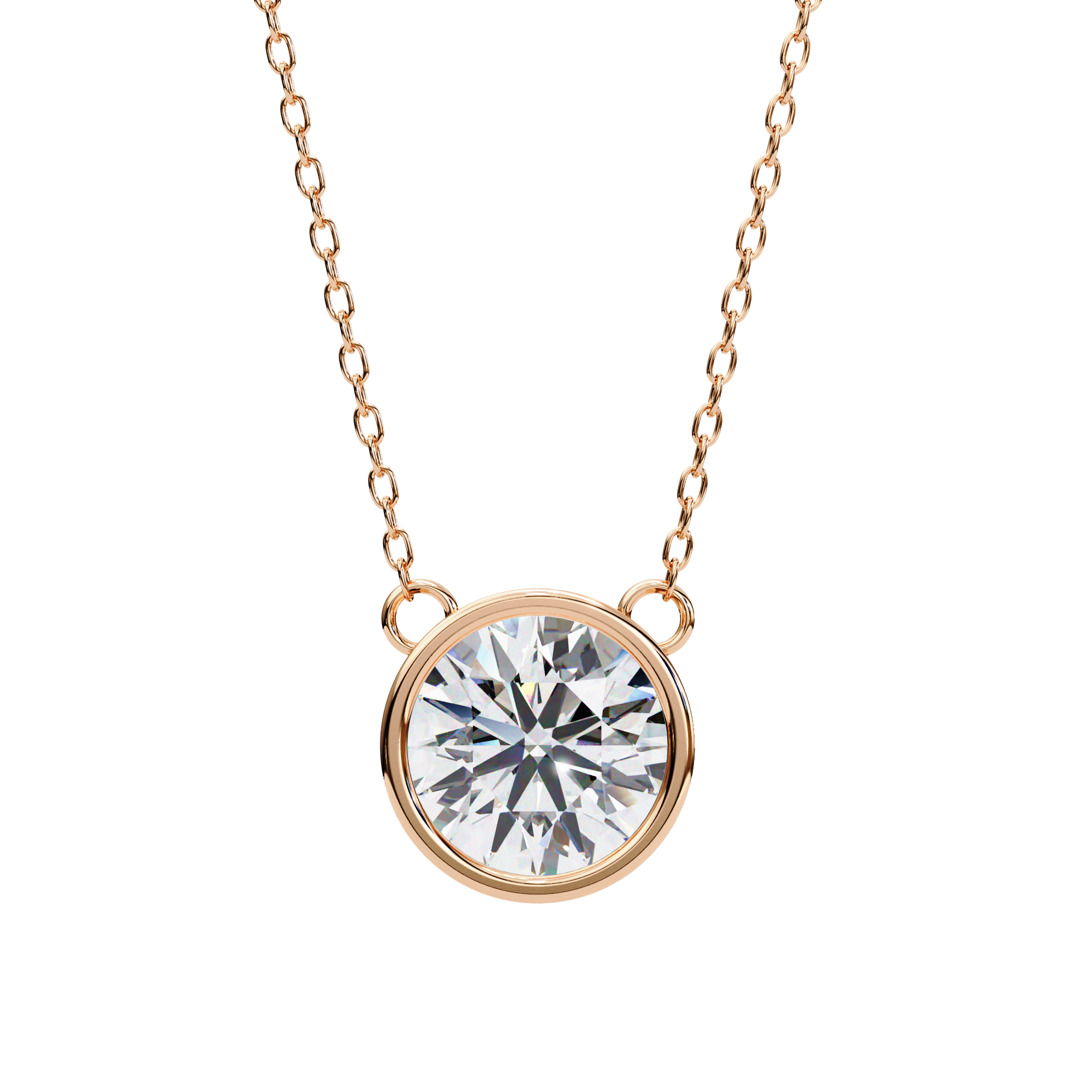 Aurelia Round-Cut Diamond Pendant