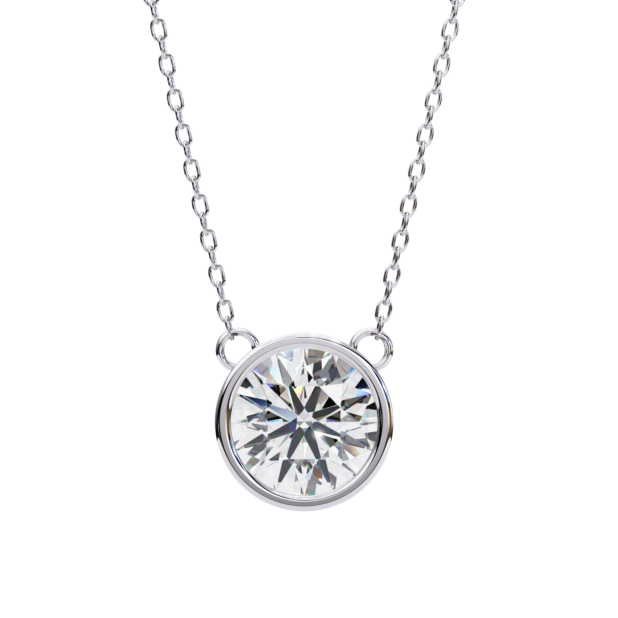 Aurelia Round-Cut Diamond Pendant
