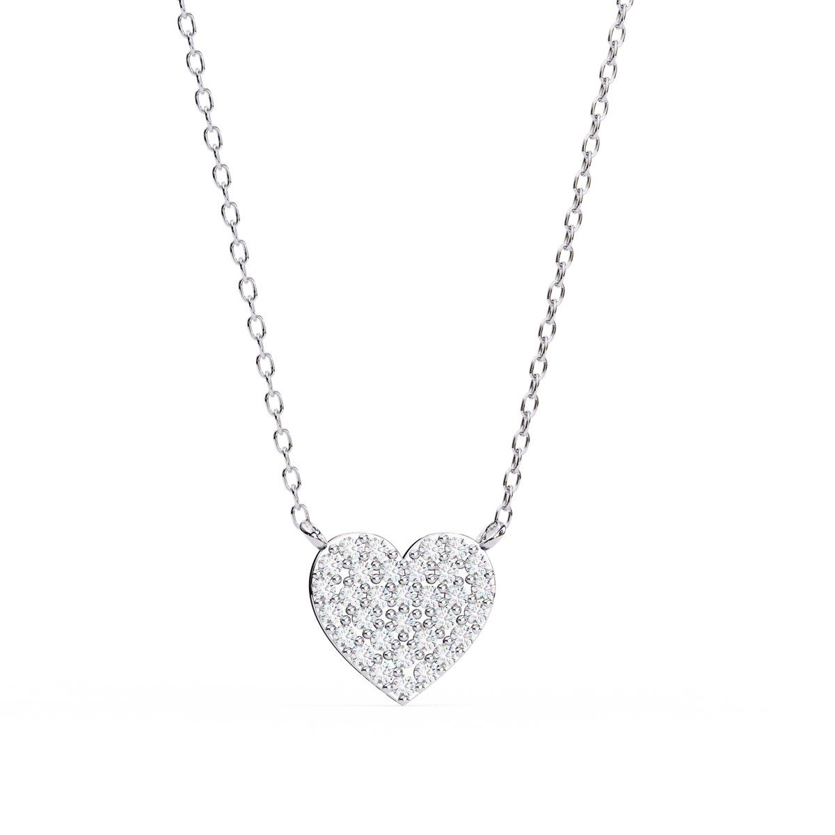 Elegant Crystal Heart Pendant Necklace