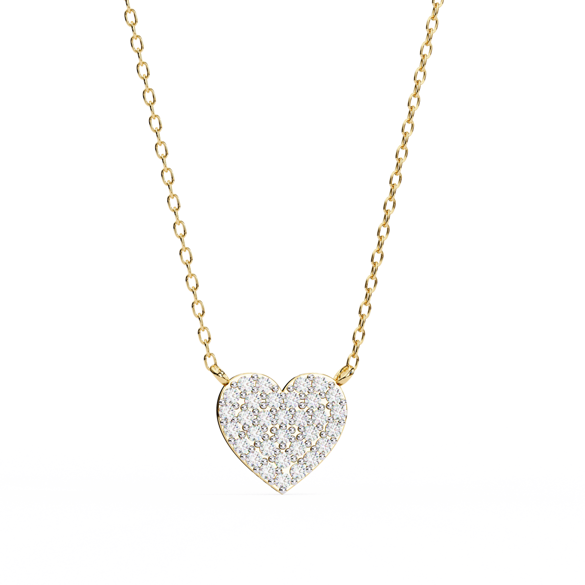 Elegant Crystal Heart Pendant Necklace