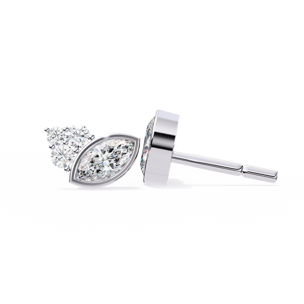 Marquise Bloom Diamond Stud Earrings