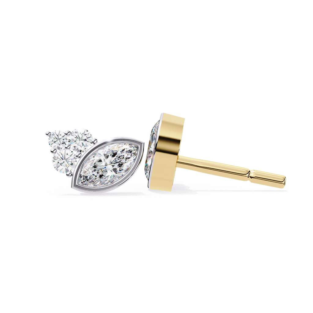 Marquise Bloom Diamond Stud Earrings