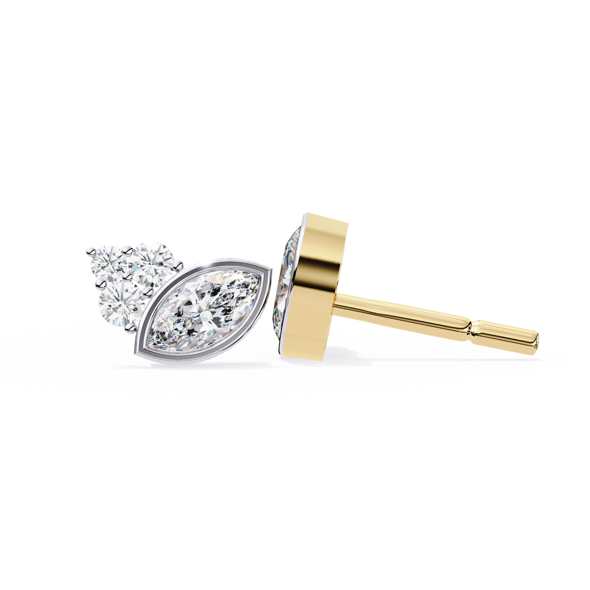 Marquise Bloom Diamond Stud Earrings