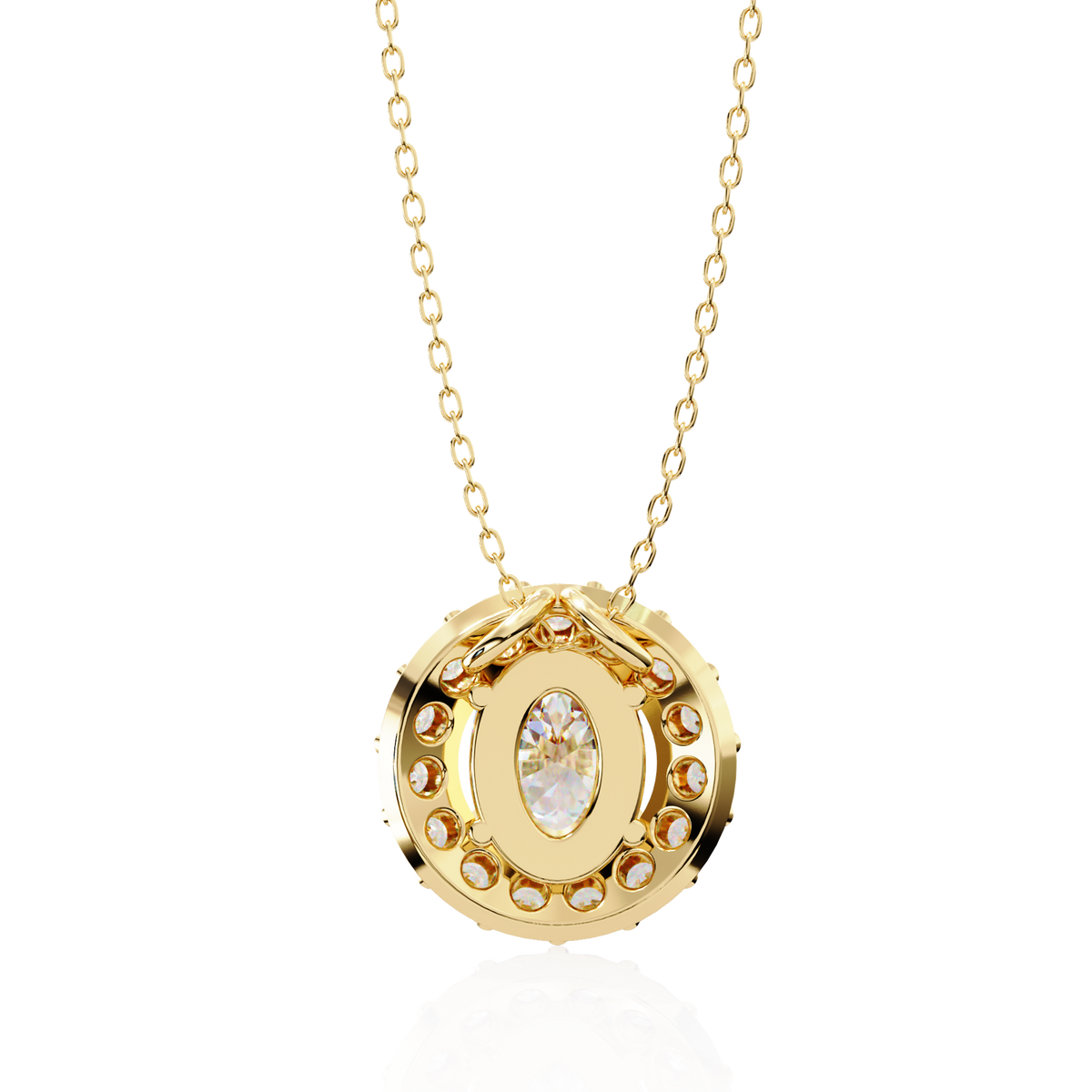 The Aurelia Oval Diamond Pendant