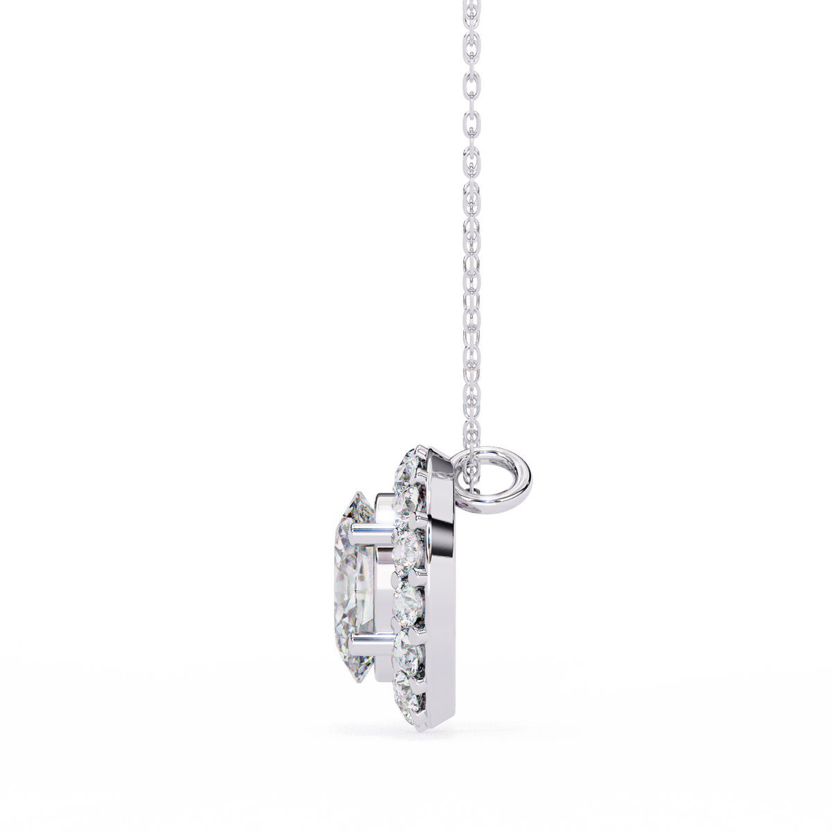 The Aurelia Oval Diamond Pendant