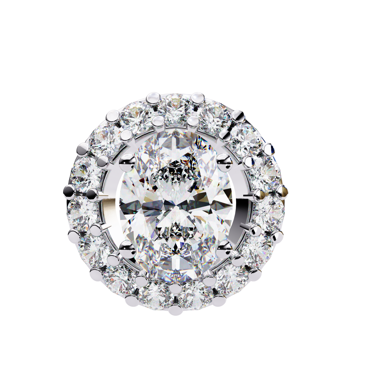 The Aurelia Oval Diamond Pendant