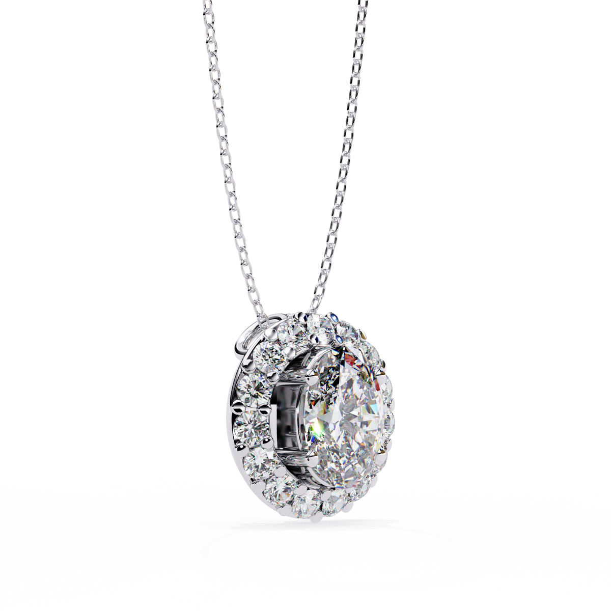 The Aurelia Oval Diamond Pendant