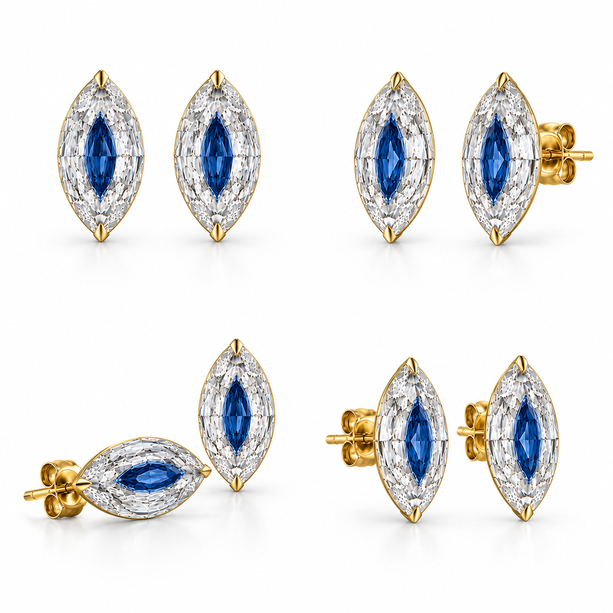 The Éclipse Bleu 10-Carat Diamond Earrings