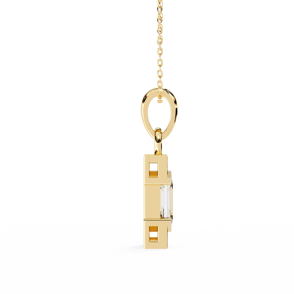 The Éclat Baguette Diamond Pendant