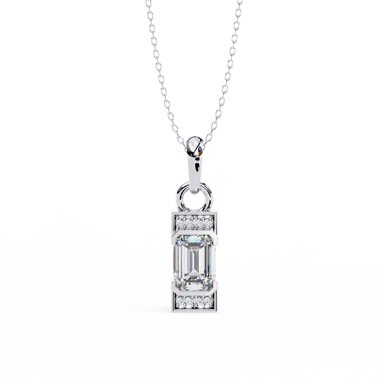 The Éclat Baguette Diamond Pendant