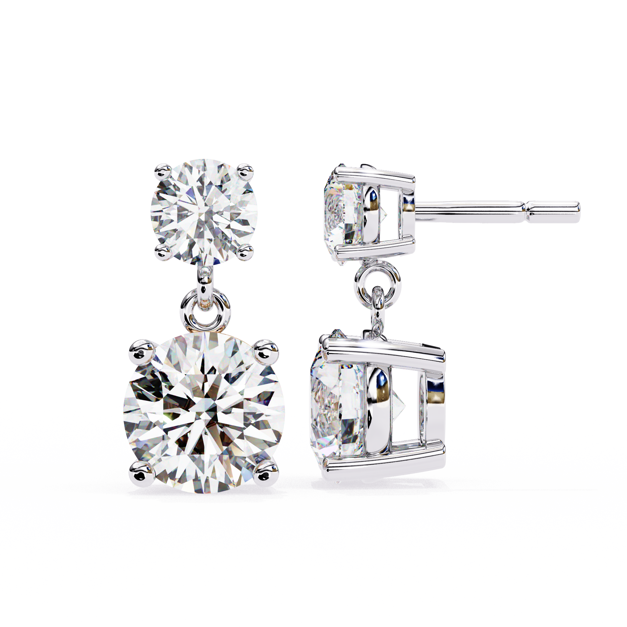 Celestial Twin-Drop Diamond Earrings (4cts)
