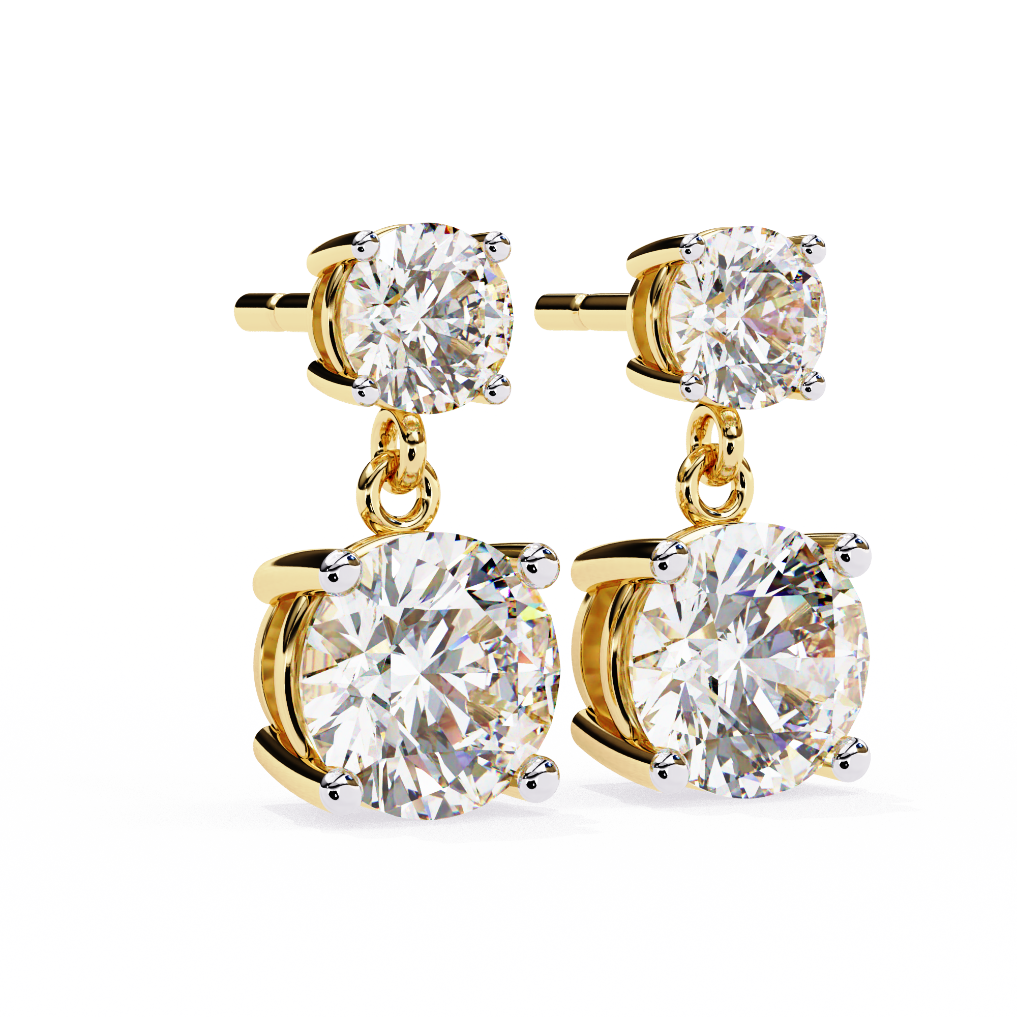 Celestial Twin-Drop Diamond Earrings (4cts)