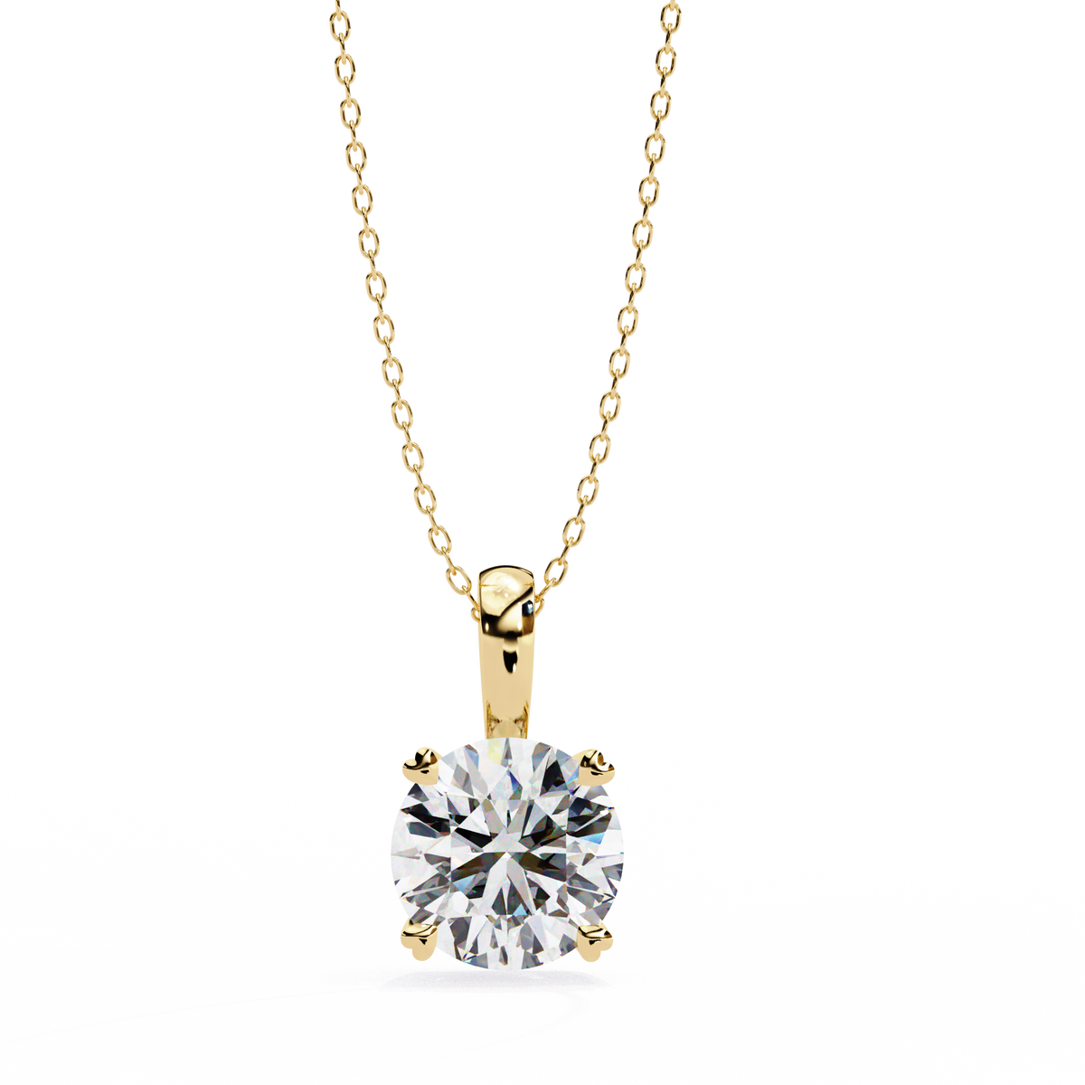 Celestine Round Brilliant Diamond Pendant
