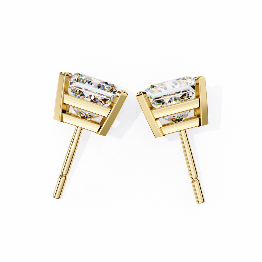 Radiant Princess Cut Stud Earrings