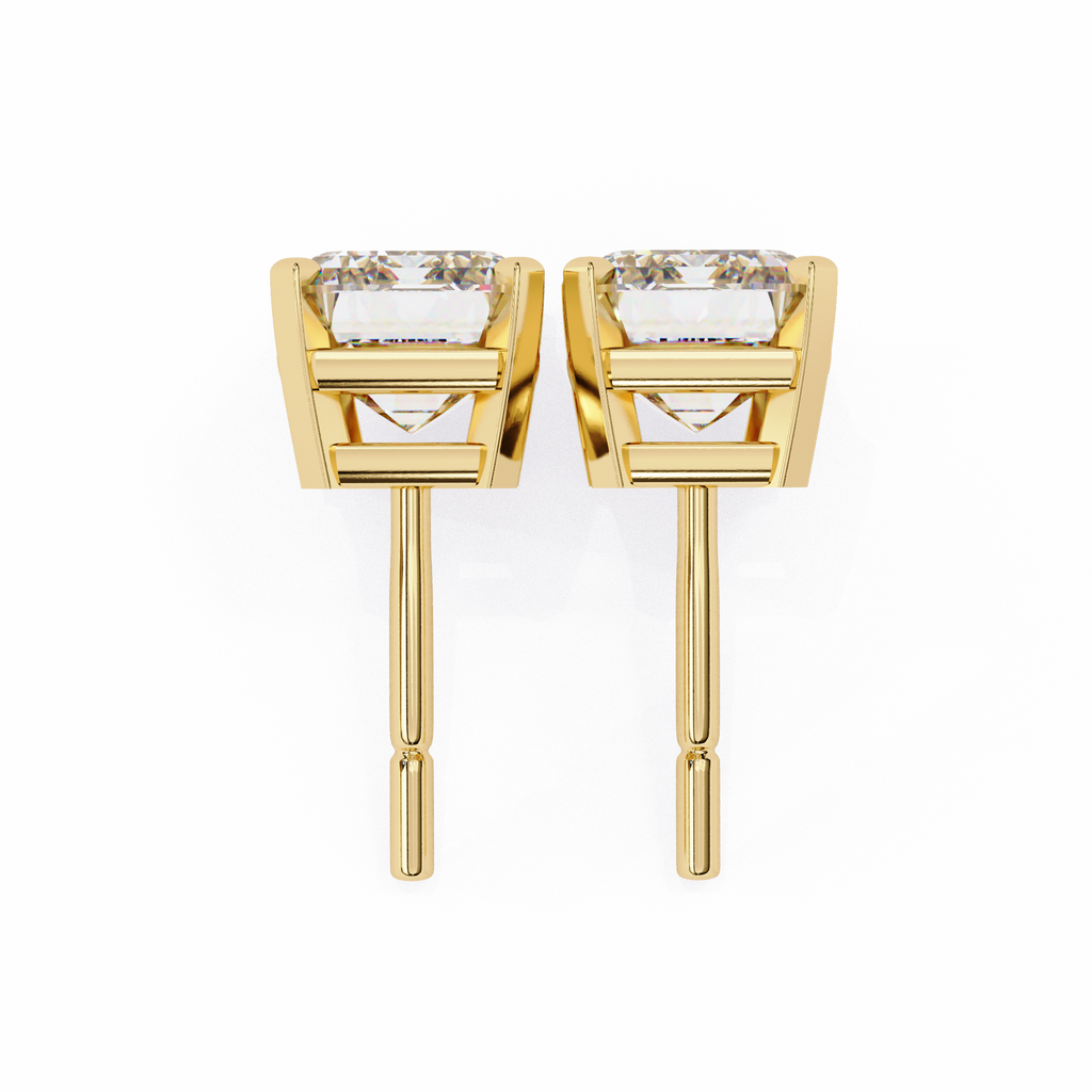 Elara Emerald-Cut Stud Earrings