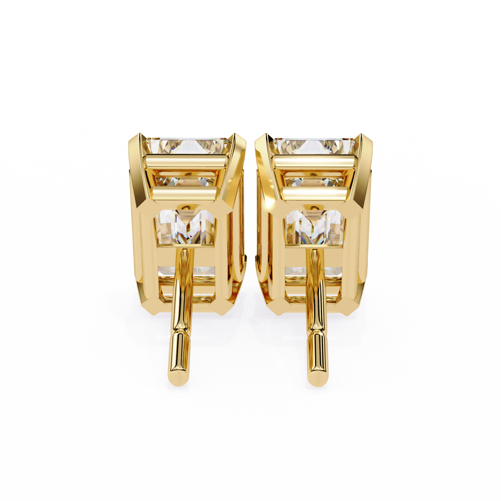 Elara Emerald-Cut Stud Earrings