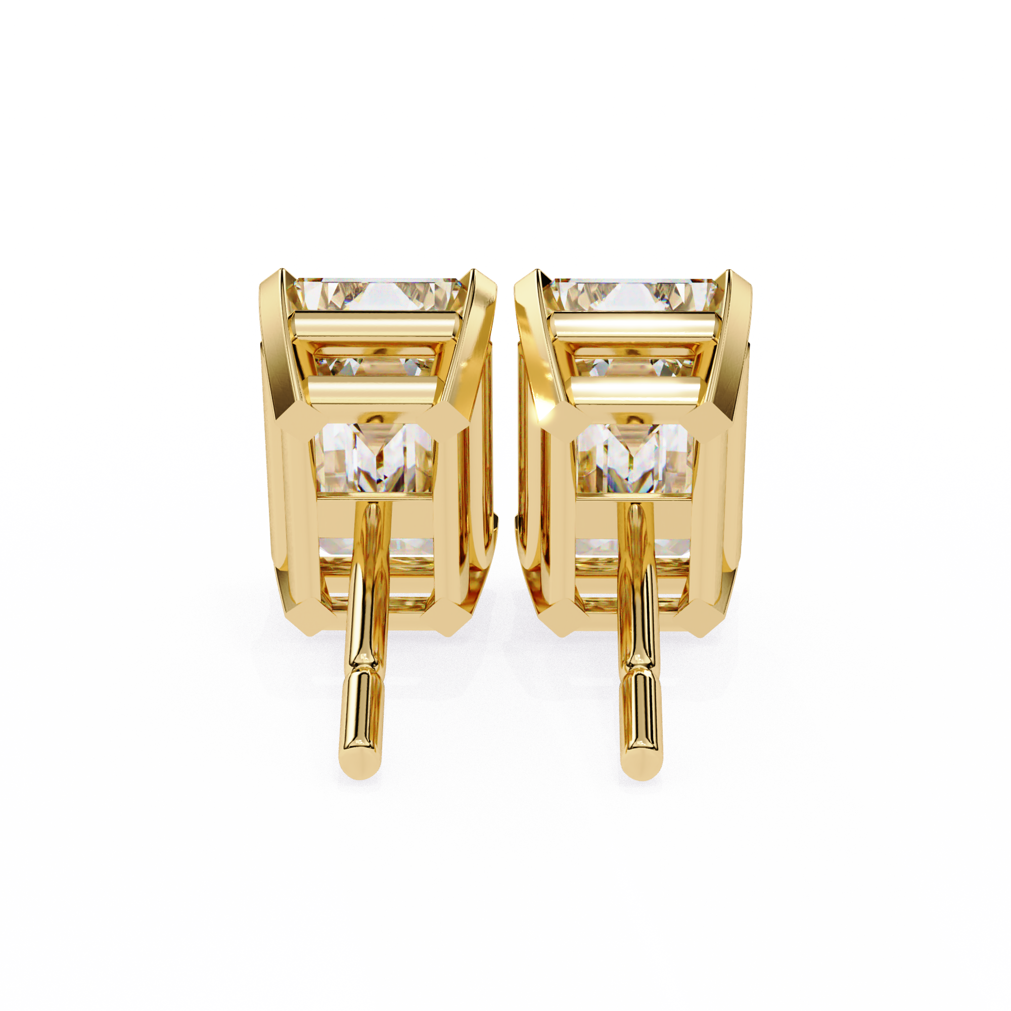 Elara Emerald-Cut Stud Earrings