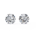 Radiant Round-Cut Solitaire Stud Earrings