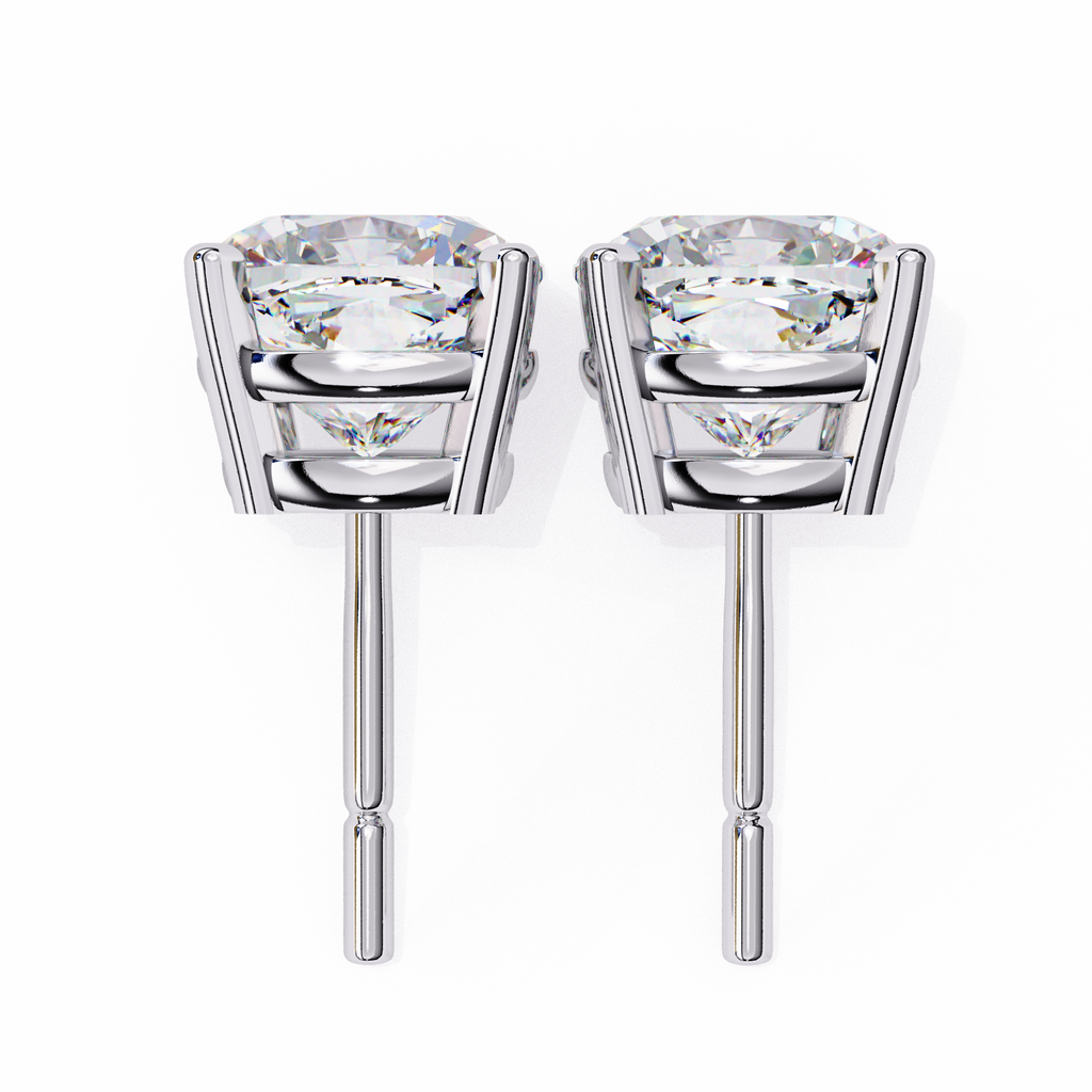 Radiant Cushion-Cut Solitaire Stud Earrings