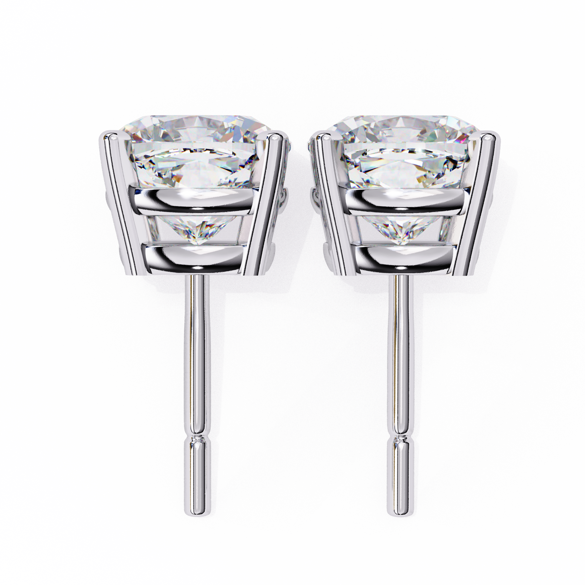 Radiant Cushion-Cut Solitaire Stud Earrings