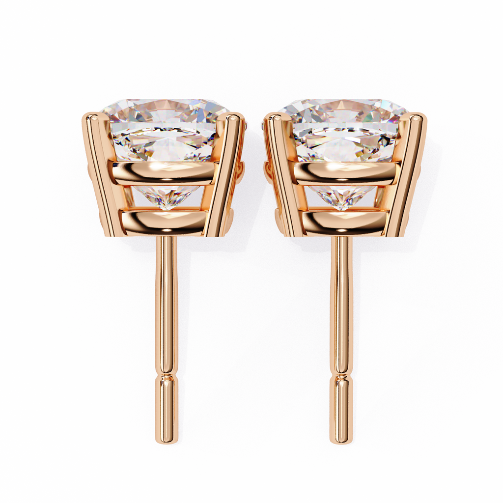 Radiant Cushion-Cut Solitaire Stud Earrings