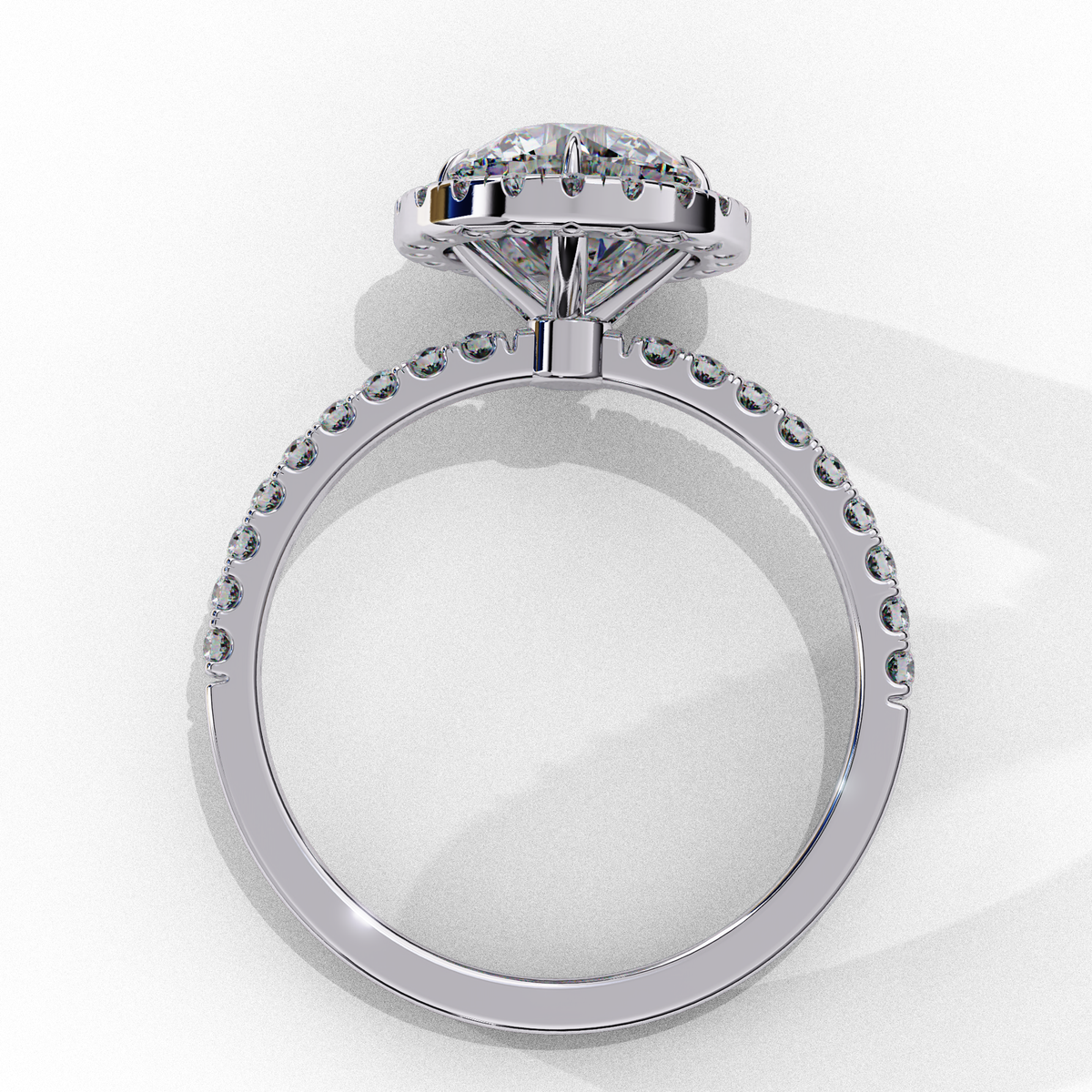 Celeste Round Halo Diamond Ring