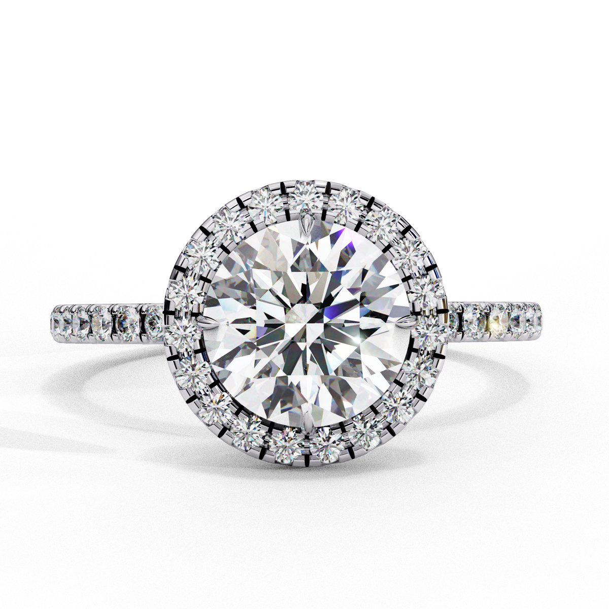Celeste Round Halo Diamond Ring