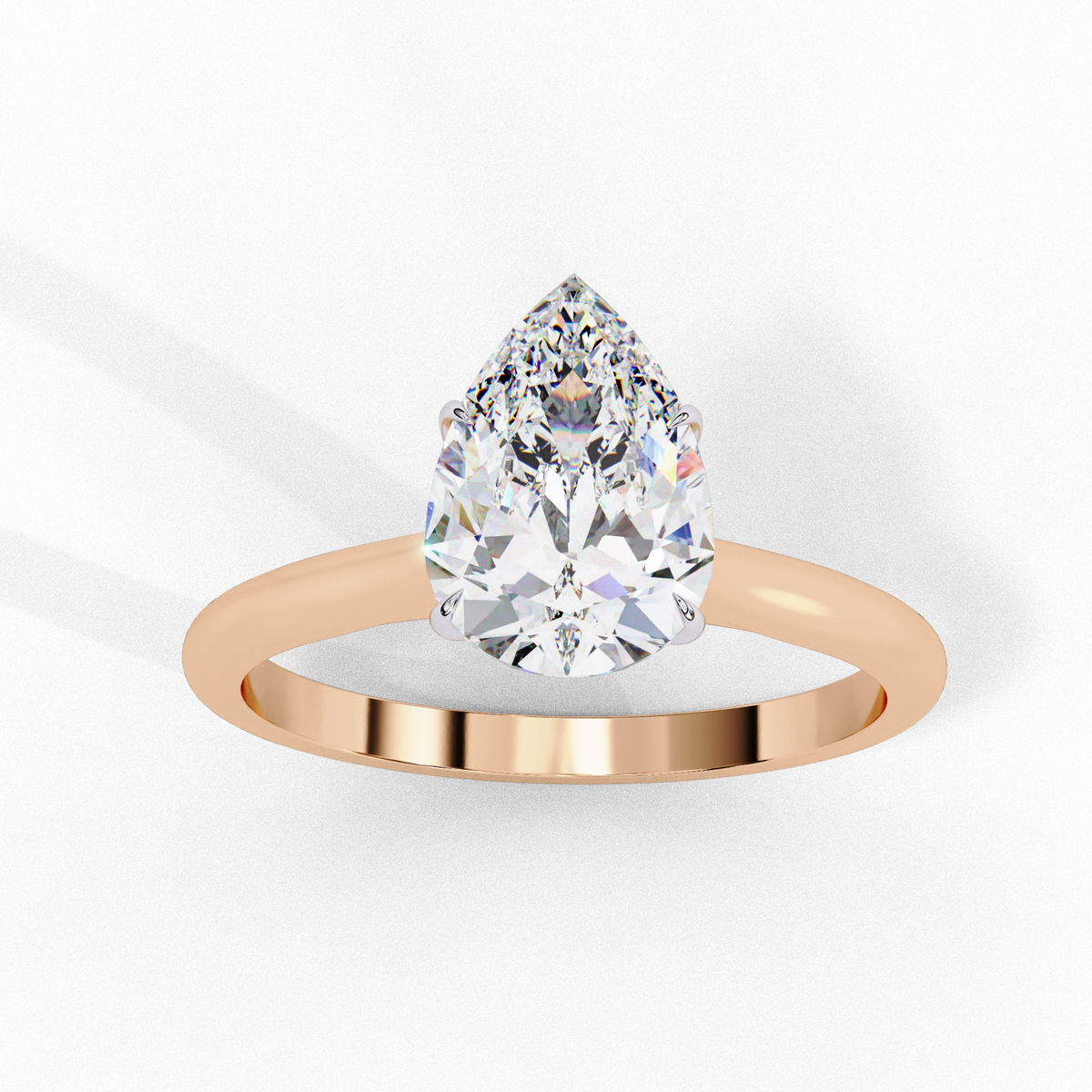 Lumière Pear Diamond Ring