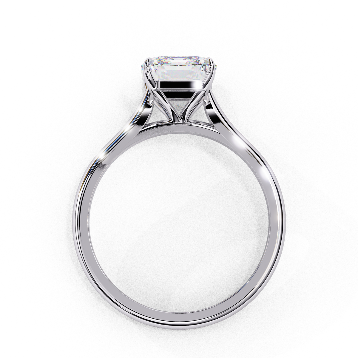 Radiant Cut Solitaire Engagement Ring