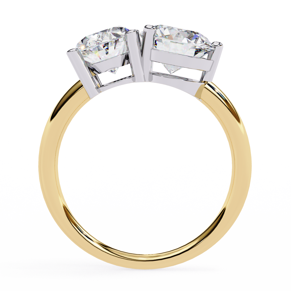 Oval & Round Diamond Toi et Moi Ring